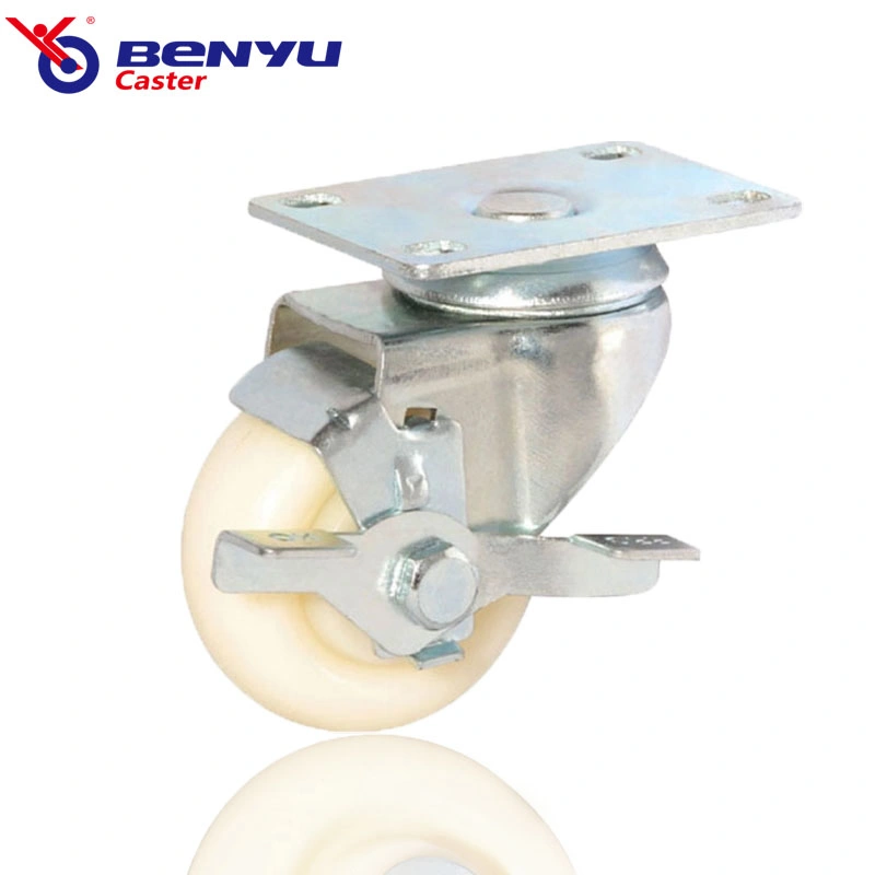 Benyu Nylon Swivel Caster with Brake Industrial Casters