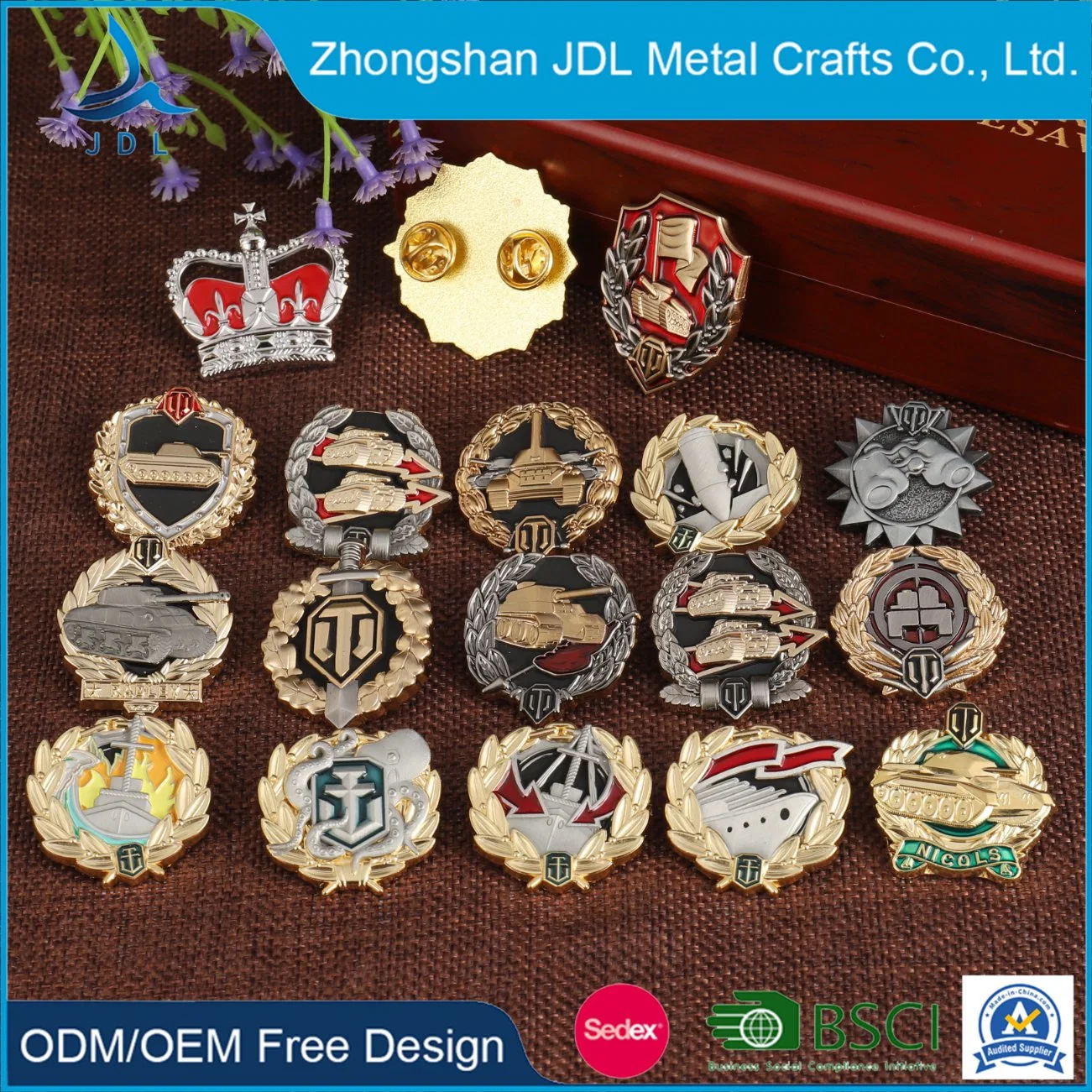 China Großhandel/Lieferant Custom Logo Fußball Kpop Anime Adler Gold Poppy Cartoon Metal Craft Military Soft Fußball Hut Emaille Abzeichen Brosche Sicherheitskest Flag Reversierungsstifte