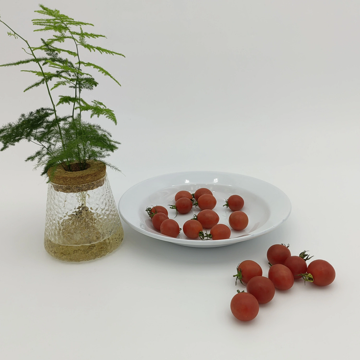 Enamel Dish Round Plate Snack Plate Plate Cutlery Fruit Plate