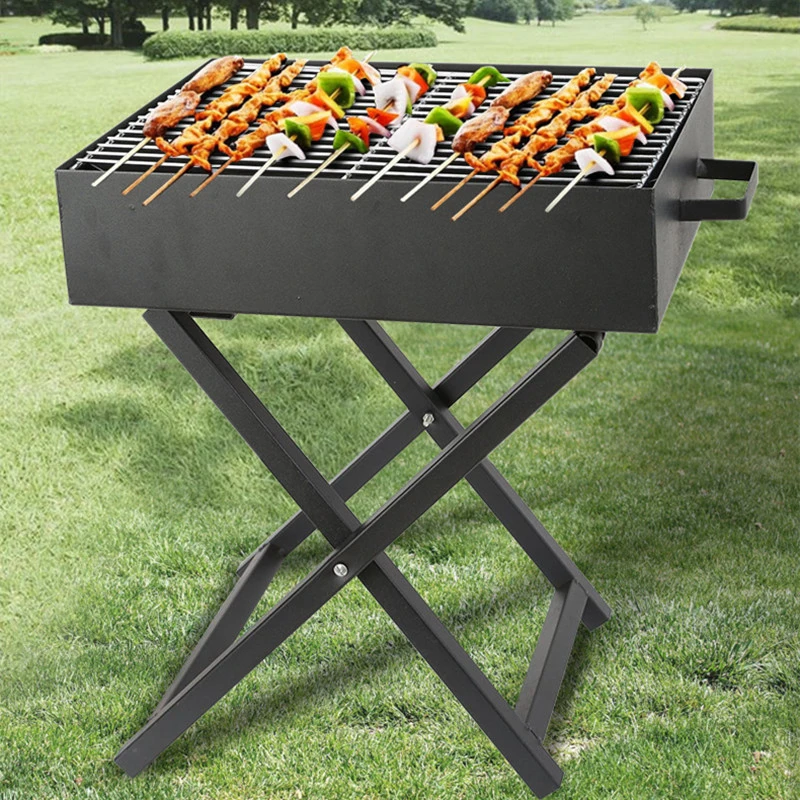 Camping ao ar livre piquenique Korean Grill Charcoal BBQ Ferramentas portáteis para Encontros familiares