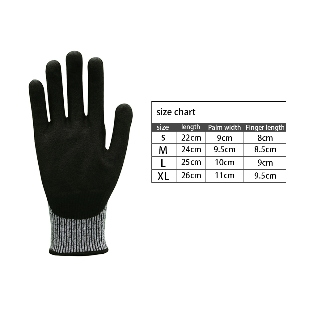 15g Nylon Spandex Knitted Micro Foam Nitrile Coated Work Glove Guantes De Nitrilo NBR Gloves Micro-Foam Industrial Hand Gloves