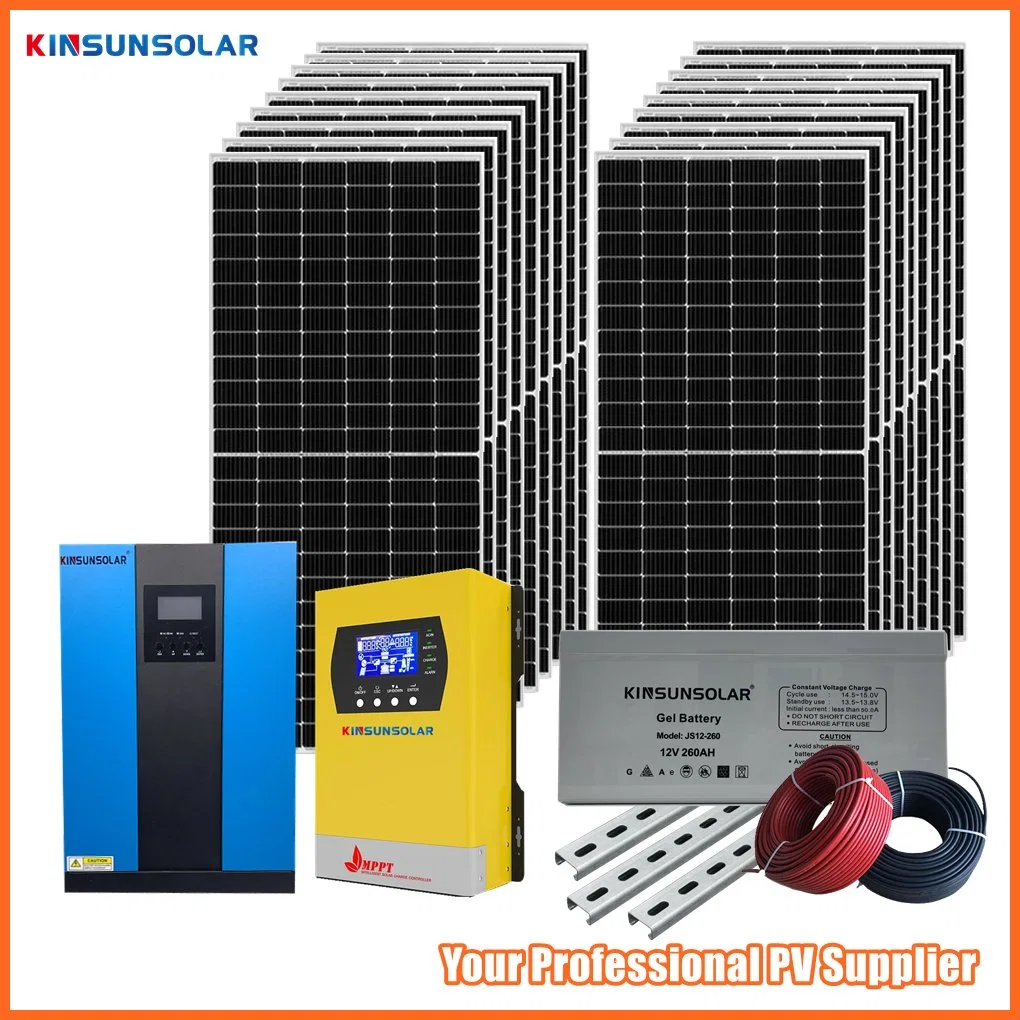 Système d'alimentation solaire hors réseau de 3 kW, 5 kW, 8 kW, 10 kW, 15 kW, 20 kW, 30 kW Générateur solaire pour une utilisation domestique Système solaire