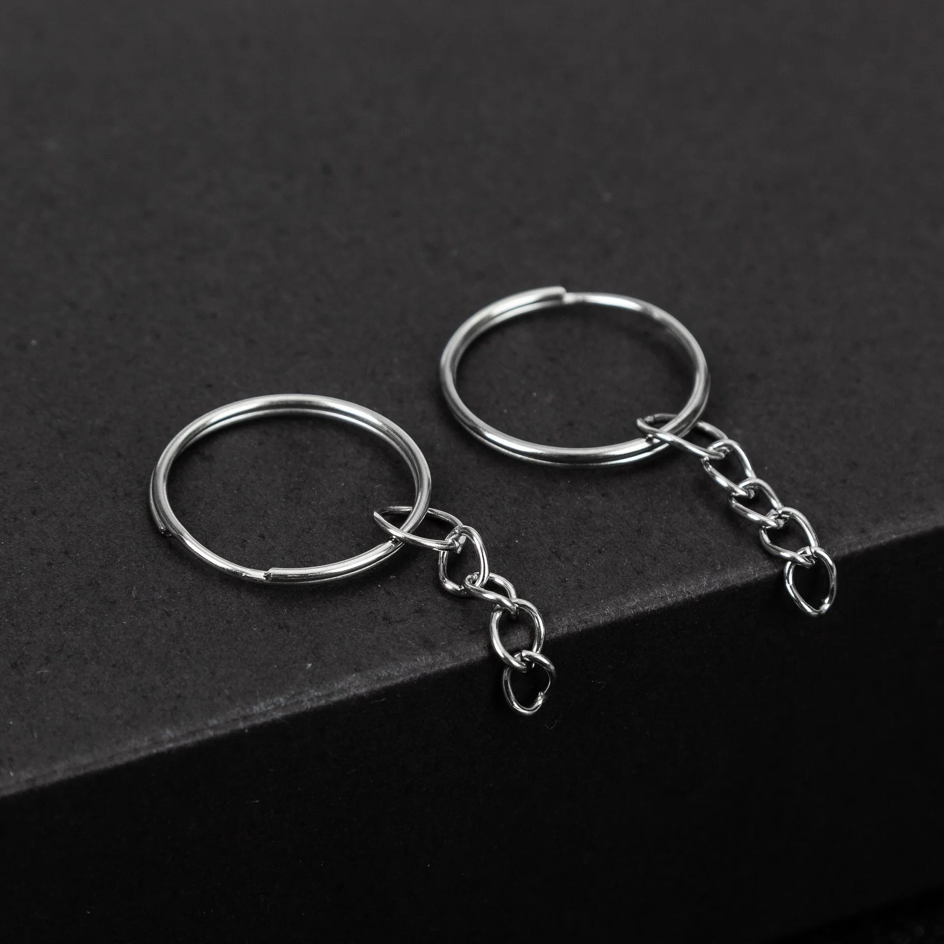 Cheap 1.2X25mm Metal Split Ring with Chain