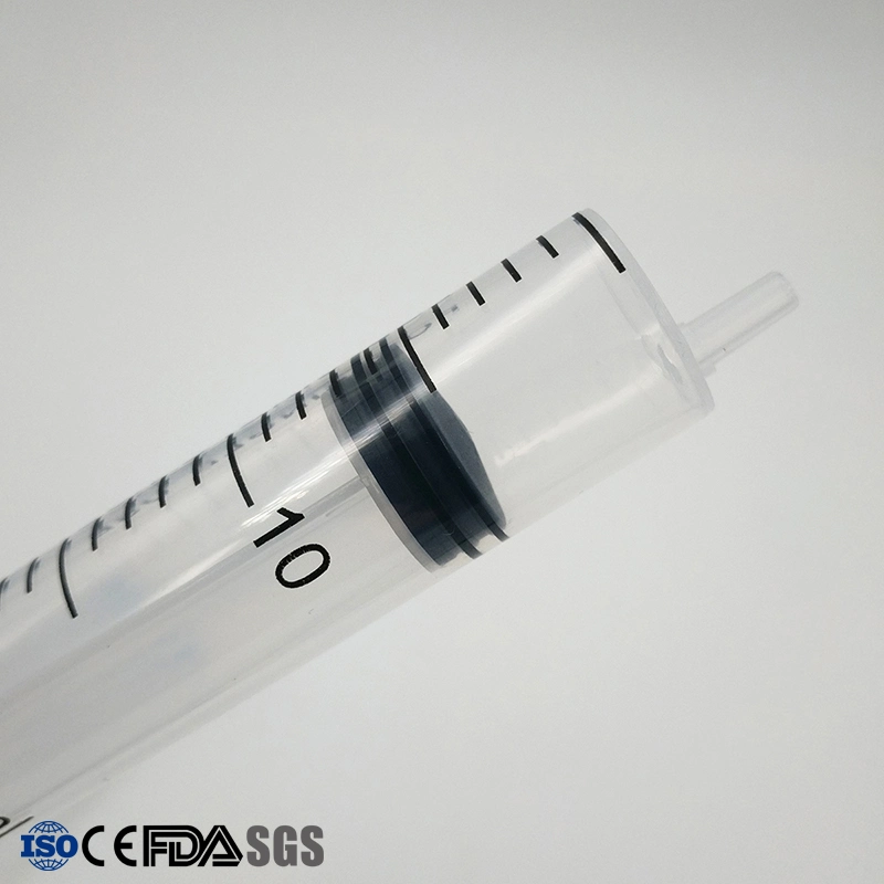 Three or Two Part Disposable Medical Plastic Syringe with Needle