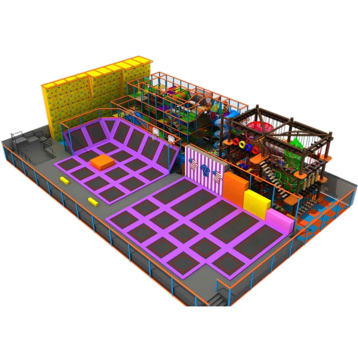 Hersteller Massgeschneiderter Kinderspielplatz Software Ausrüstung Eltern-Kind Spielplatz Slide Trampolin Kombinationsspielzeug