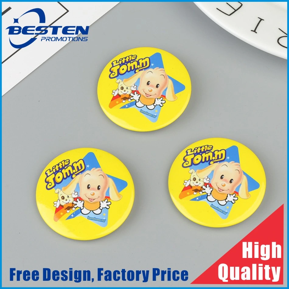 Good Quality Custom Made Logo Design Cool American Flag Name Tinplate Lapel Pin Plastic Safety Pin Back Magnet Tin Button Badge