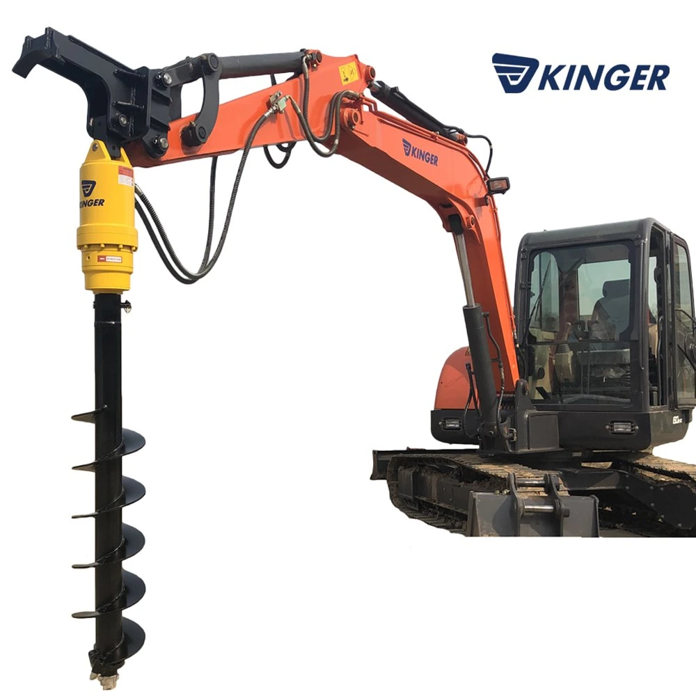 Kinger High Speed Fruit Tree Planting Electric Pole Drilling Durable High quality/High cost performance  Auger Torque Earth Drill Bit for 0.8ton-50ton Excavator