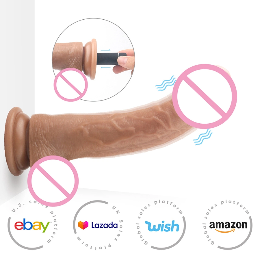 Double Material TPE Silicone Soft Adult Toy Dildo for Woman