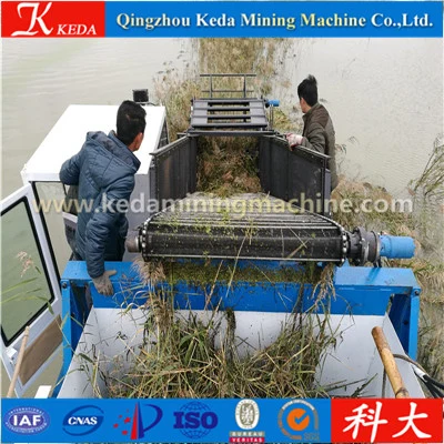 River Lake Ocean Floating Garbage Water Weed Cleaning Ship Cleaning Boat