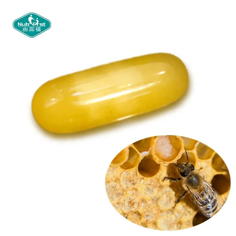 Fournisseur de compléments alimentaires Étiquette privée Personnalisée Gelées royales d'abeilles en capsules 1000mg de compléments alimentaires au miel royal