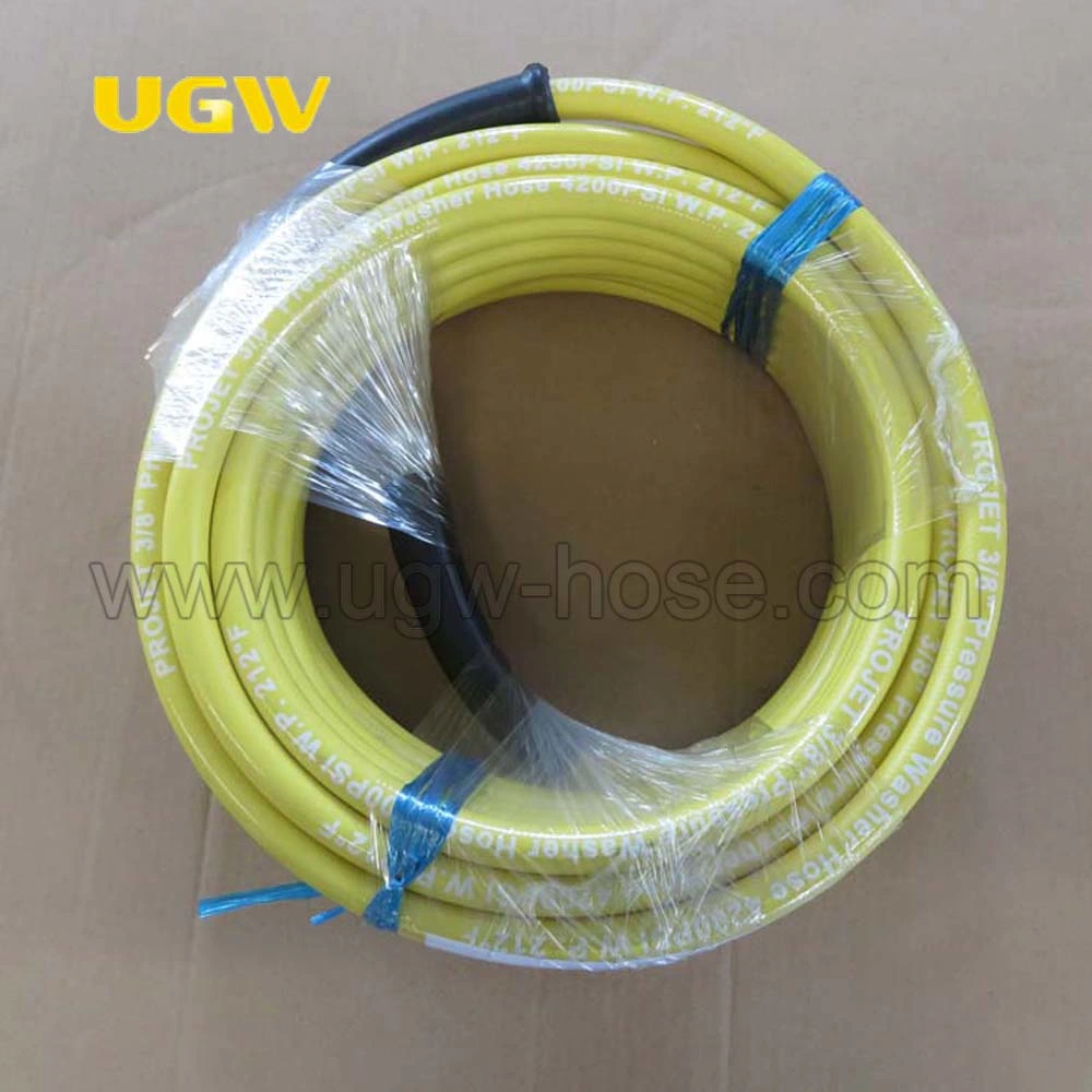 Blue High Pressure Cleaning Hose Rubber Steel Wire Industrial Wash Hose