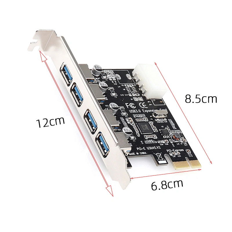 بطاقة توسيع PCI-E لسطح المكتب إلى USB3.0 Adapter PCI-Express 4 USB