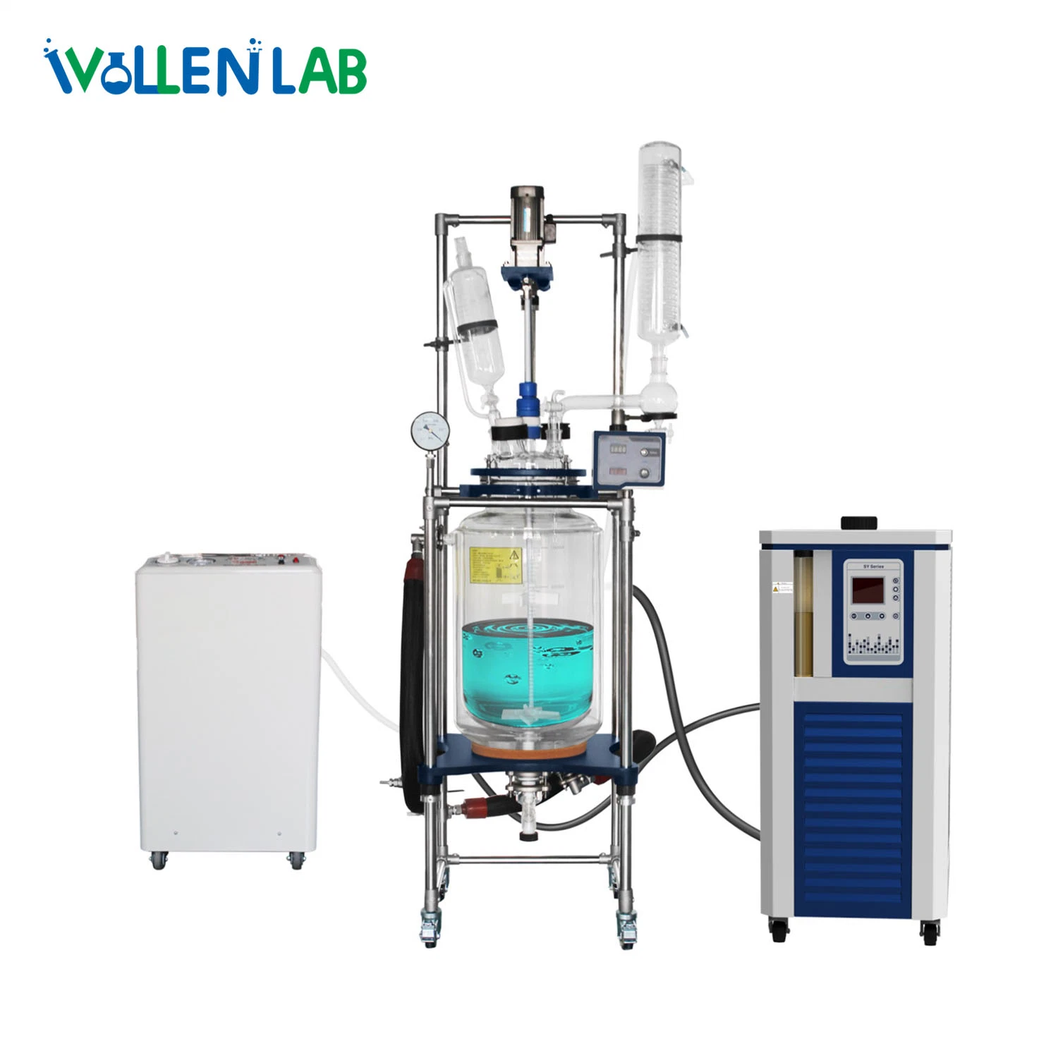 100L Large Scale Industrial Vacuum Distillation Double Glass Jacketed Reactor Kit Price