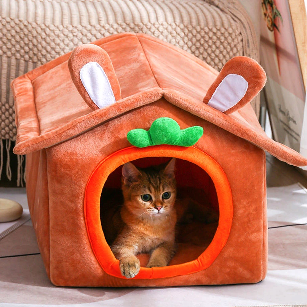 Amazônia a venda de animais de estimação quente no inverno camas confortáveis algodão estilo cartoon Cat House Pet Cão Gato Cama Ninho de algodão