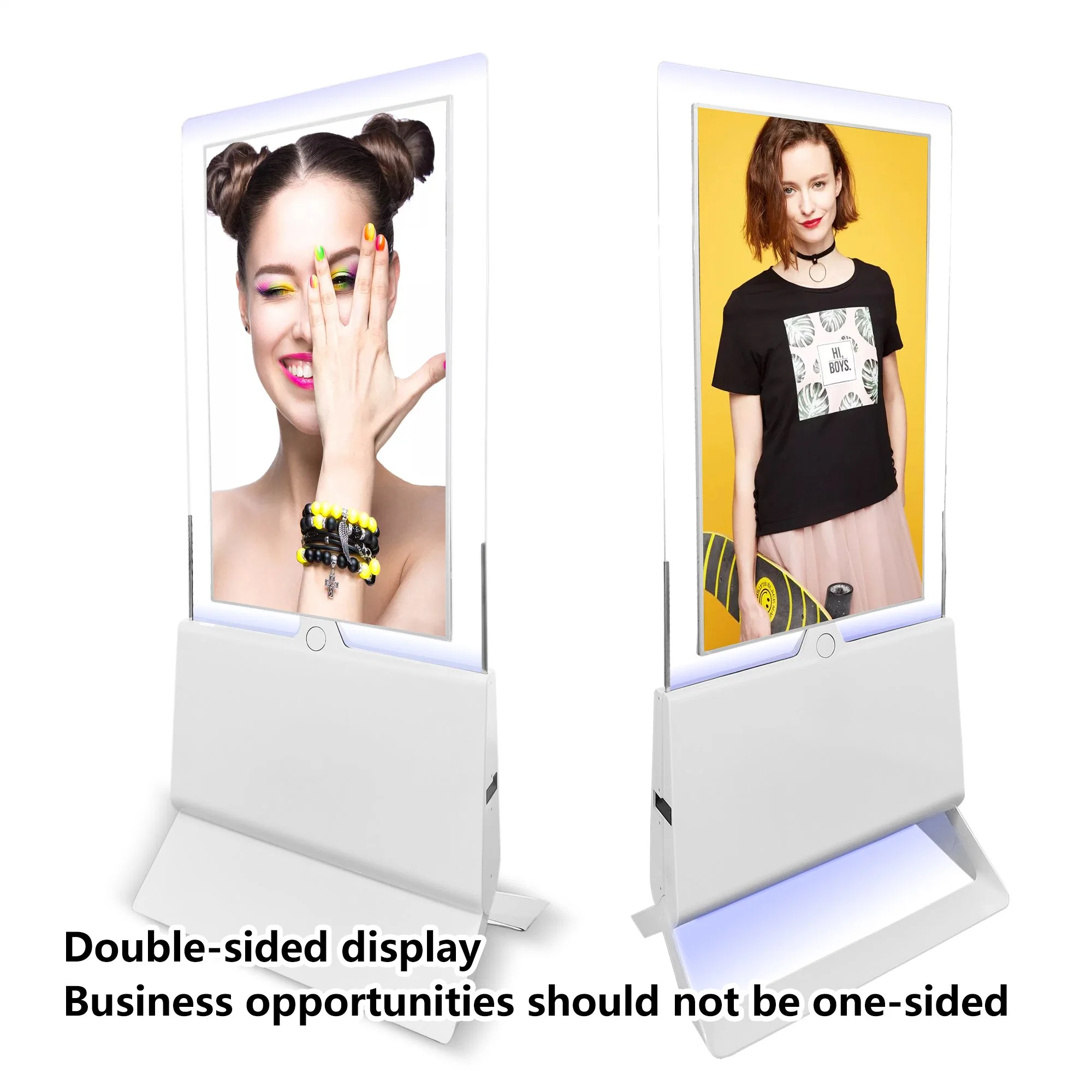 55 Inch Android Double Sided Digital Signage Transparent Slim Thin LCD Advertising Display