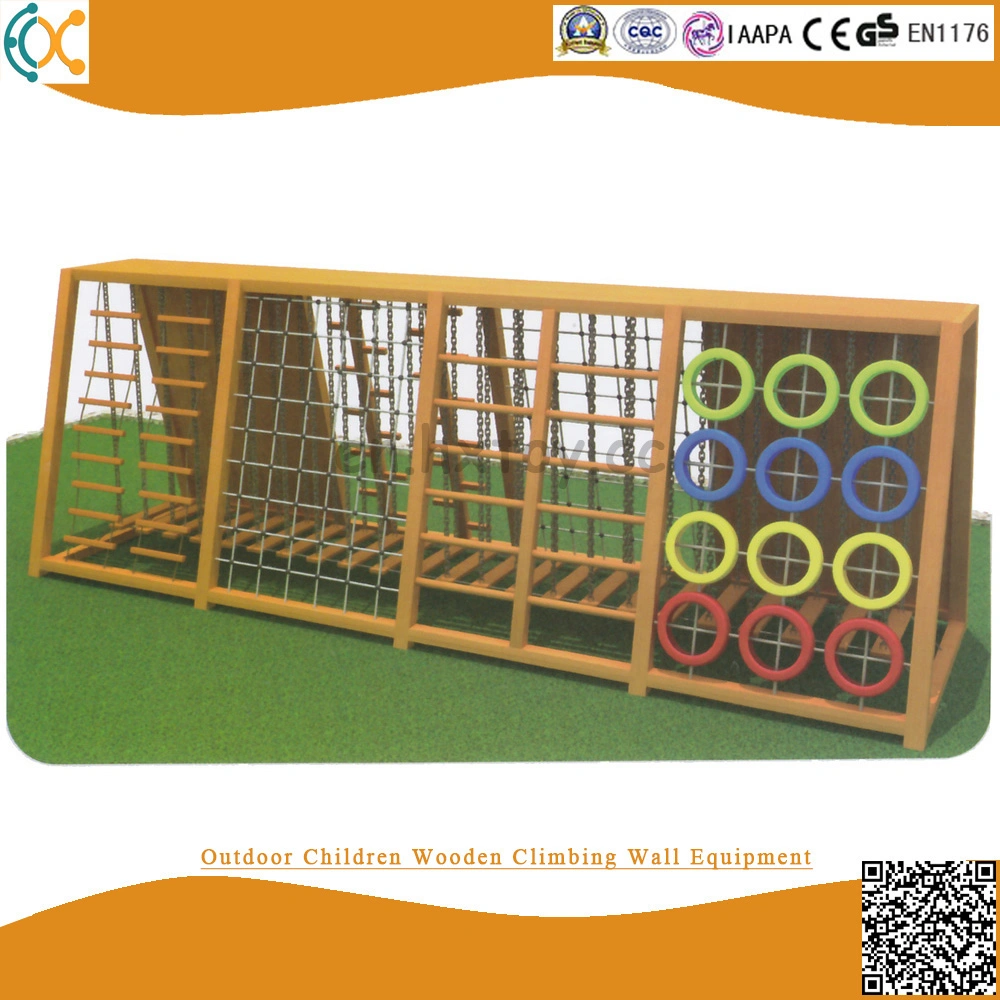 Wood Outside Jungle Gym Outdoor Children Wooden Climbing Wall Equipment