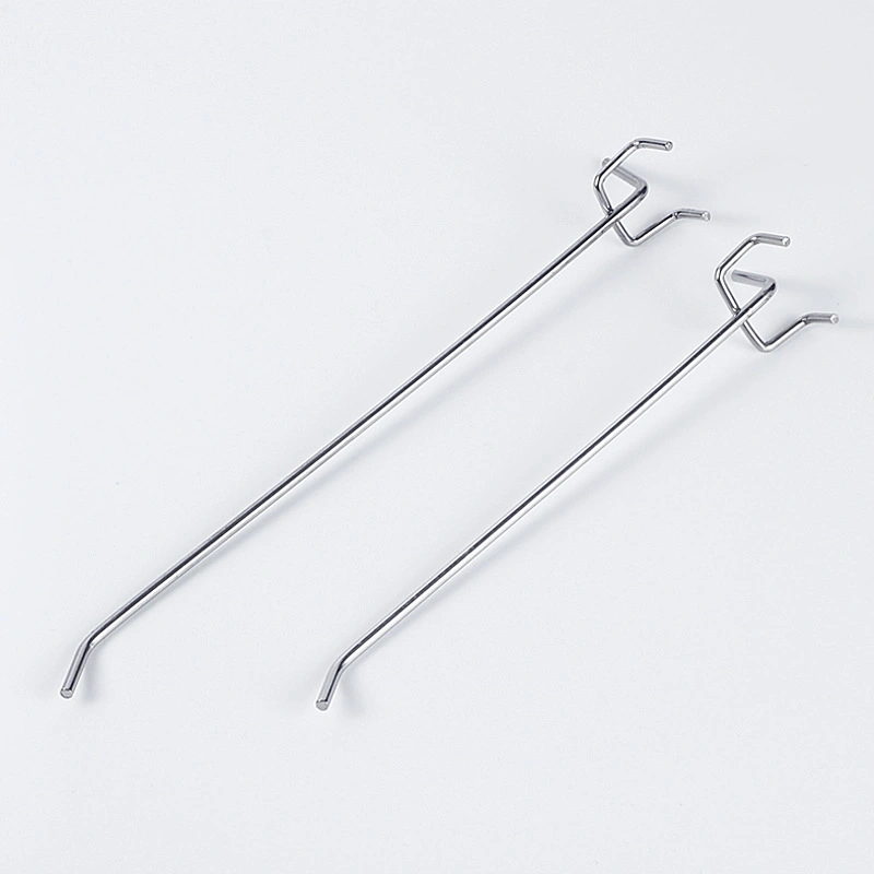 Shopfitting Chrome Peg Metal Steel Slatwall Pegboard Accessories Wire Display Hook