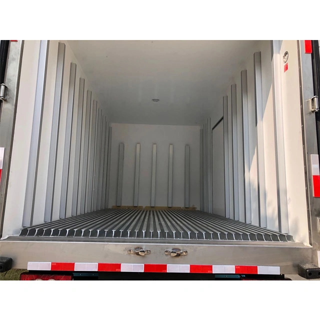 XPS/ PU Insulation Frozen Vegetable Meat Transport Aluminum Refrigerator Truck Body for Seafood Chicken