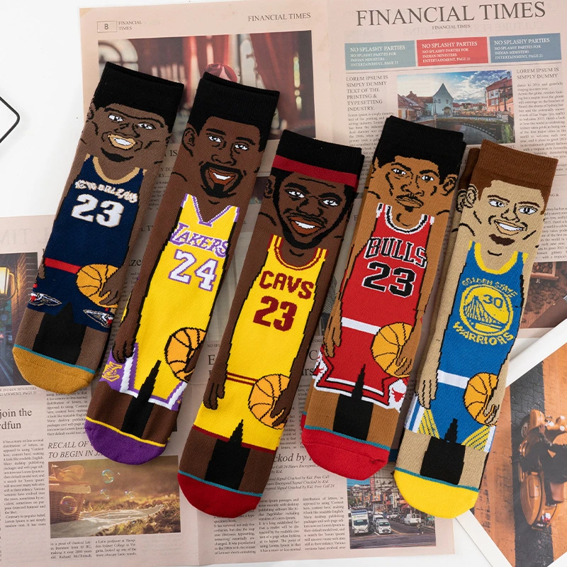 موقف نجم جوارب رائجة مناشف أسفل المحاربين كرة سلّة جوارب رياضات جوارب Elite Character Socks Long Tube Training American Style