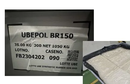 Caucho butadieno Ubepol Br150 fabricado en Malasia