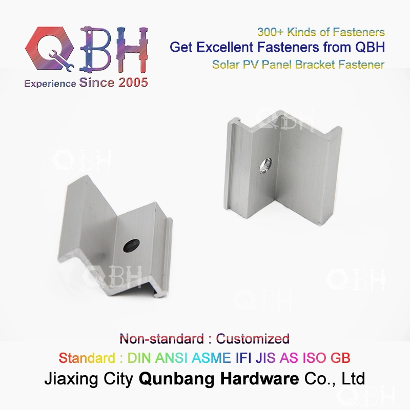 Qbh OEM ODM Hot-Selling Standard & Customized General-Purpose PV Photovoltaic Bracket Tin Roof Aluminum Alloy Solar Bracket Building Constructure Hardware