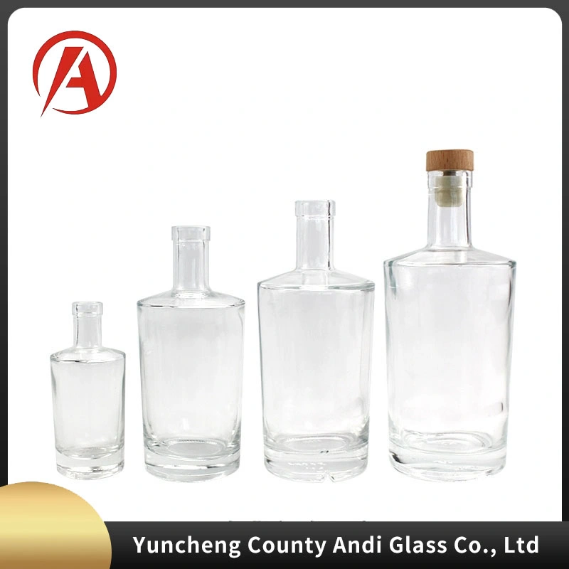 Factory Custom Empty Different Size Liquor Wine Whiskey Vodka Unique Shaped Glass Bottles