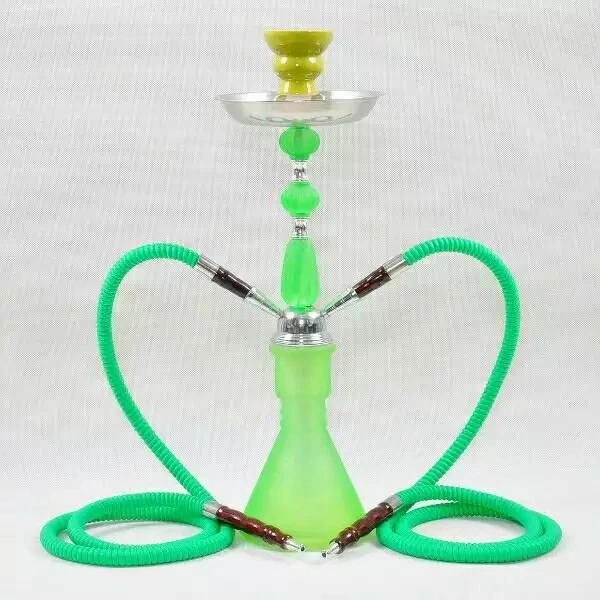 2023 China Wholesale Model Metal Shishia Hookah with Two Hose