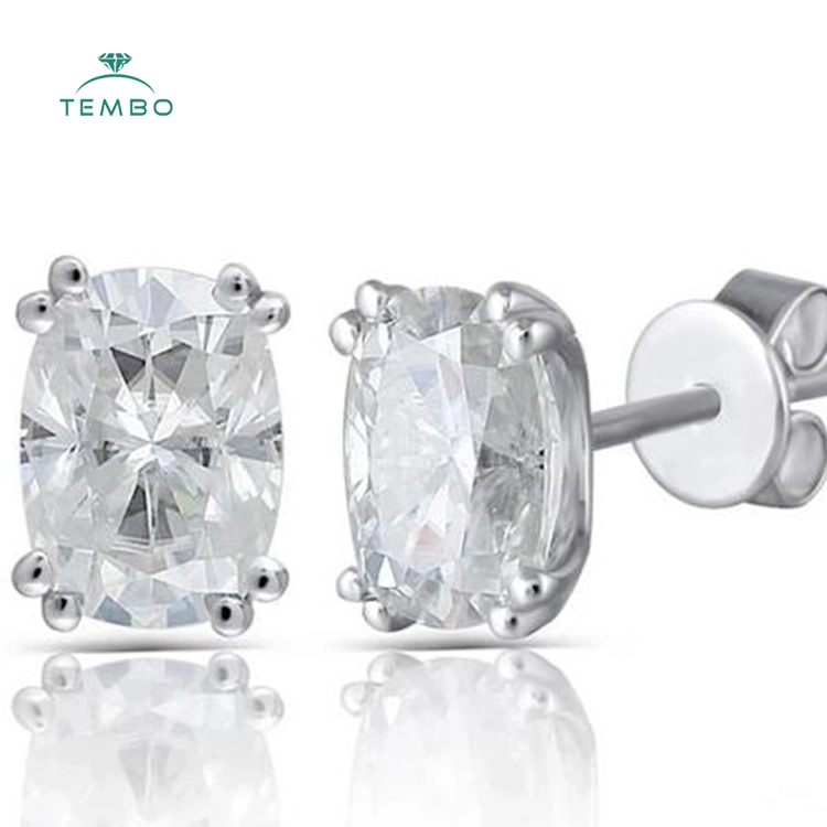 Factory Wholesale/Supplier Jewelry Price List 925 Silver Stud Earrings with 2.0CT Simulated Diamond