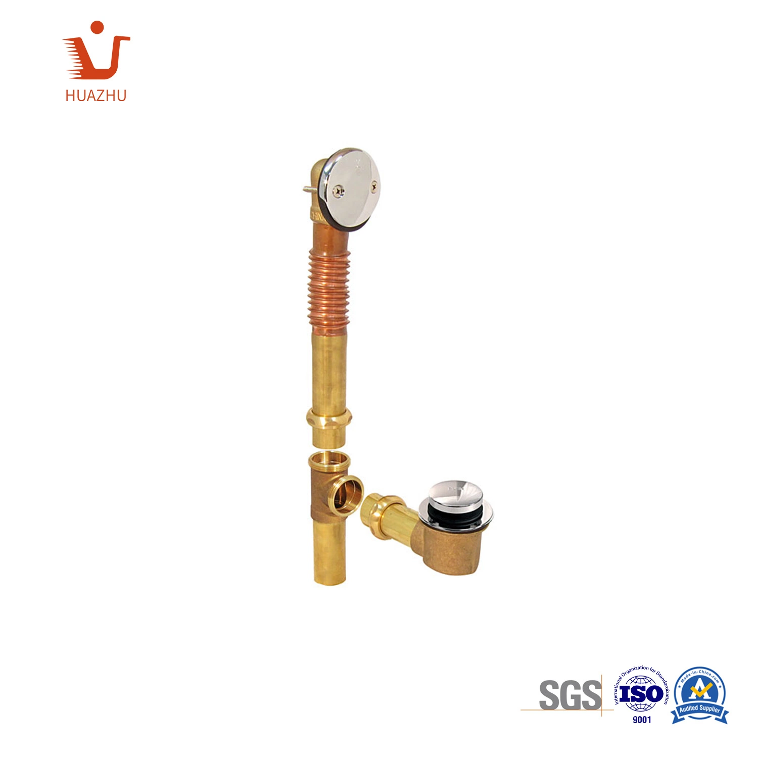 1-1/2&prime; &prime; Bath Tub Drain & Overflow Drain Part Flush Grated