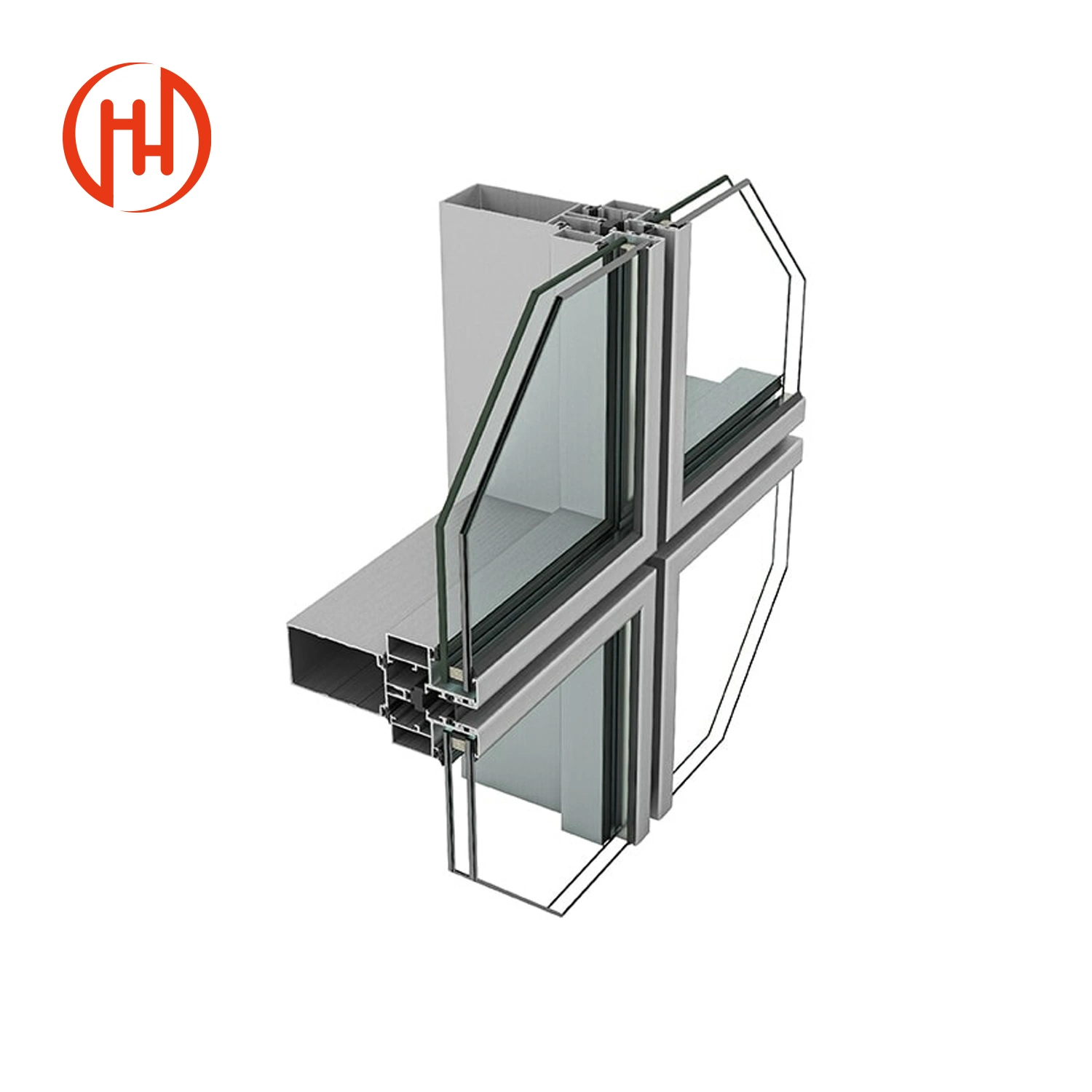Best Sell Hochwertige 6063 Glas Vorhang Wand Extrusion Aluminium Profil eloxiert Aluminium Rahmen mit gutem Preis