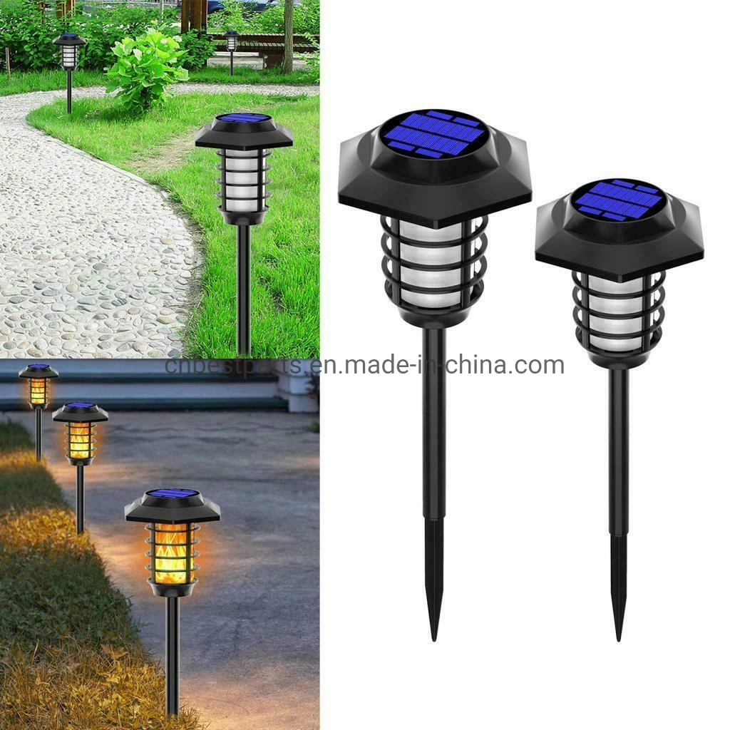 Outdoor Waterproof Landscape LED Lighting for Garden 1.8W LED Solar Powered Flame Warm Flickering Lamp Hot LED Garden Decorative Light