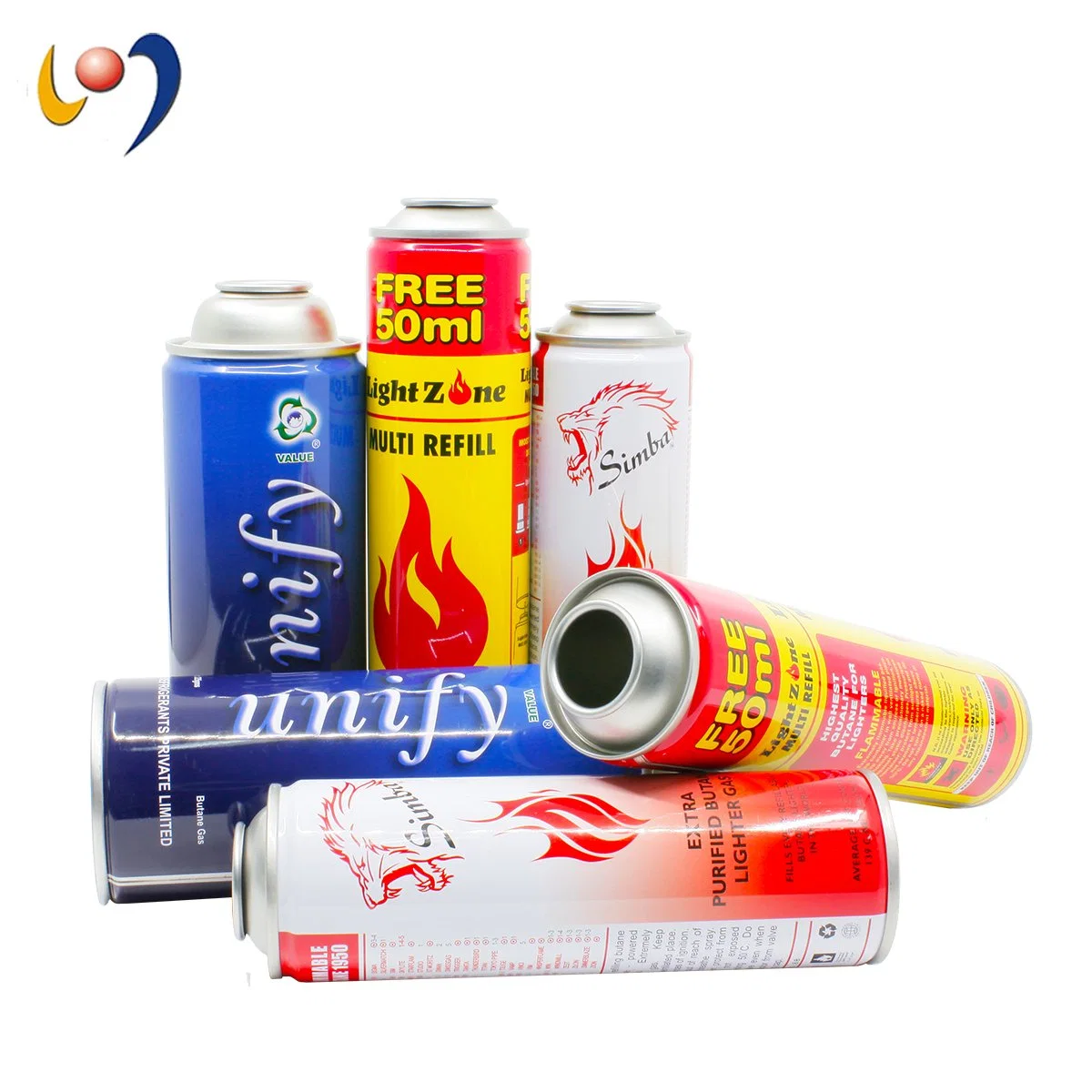 Straight Wall Aerosol Gas Butane Tin Cans for Outdoor Camping 65X158