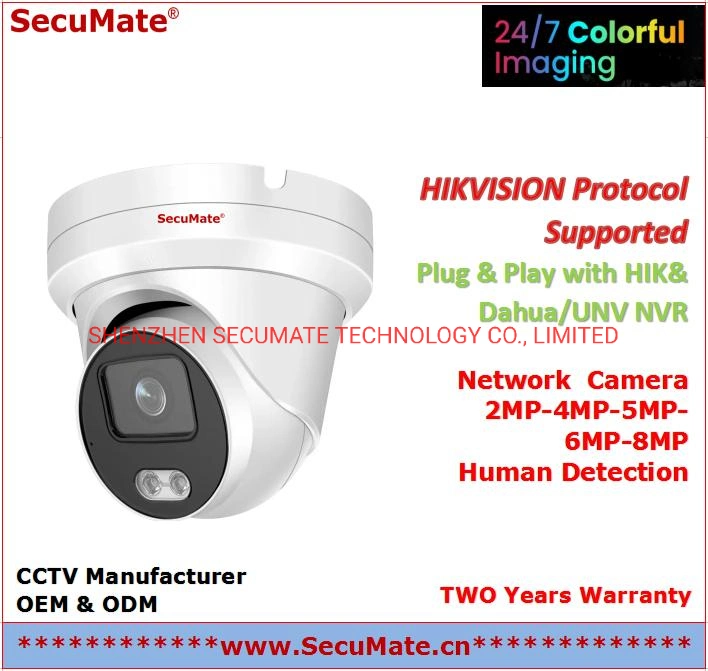Ingenic T31n+Gc2063 Full Color CCTV Surveillance IP Network Security Turret Dome Camera with Audio Microphone From OEM NVR CCTV Camera Supplier Hikvision NVR