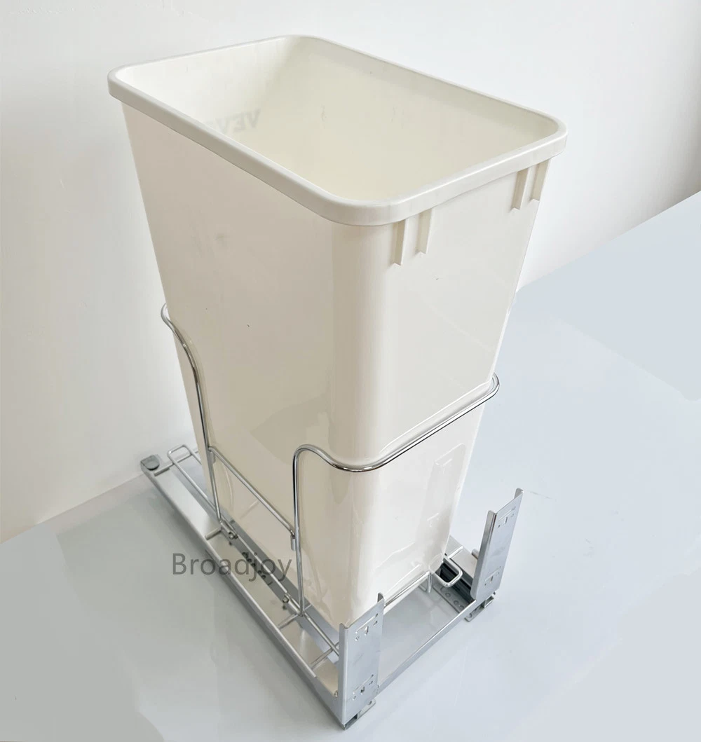 Pull out Cabinet Trash Can Cupboard Cabinet Waste Bin Kitchen Under Cabinet Recycling Bin with Soft-Close