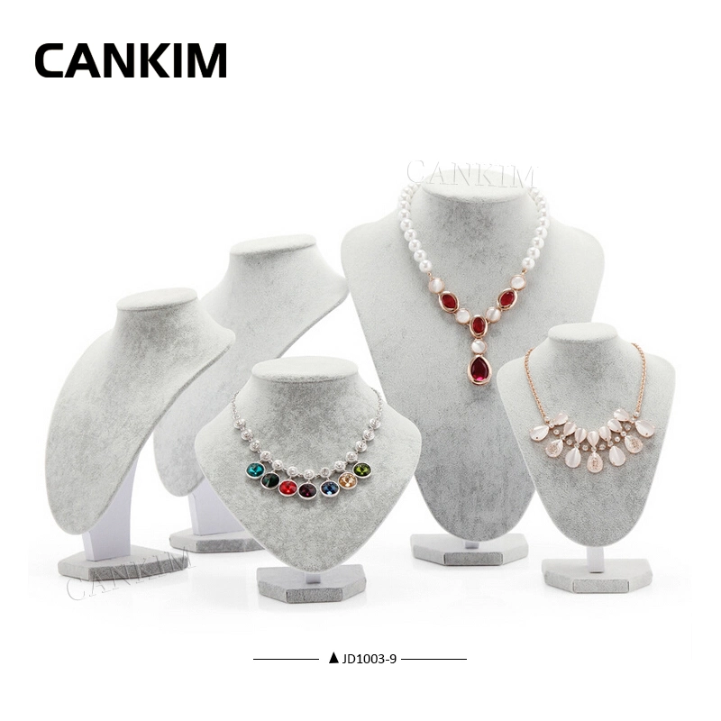 Cankim Original Factory Neck Model Velvet Jewelry Display Holder Mannequin Necklace Display Bust