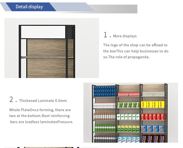 Dragonshelf Shelves Supermarket Store Fruits and Vegetable Display Supermarket Wooden Grain Shelf