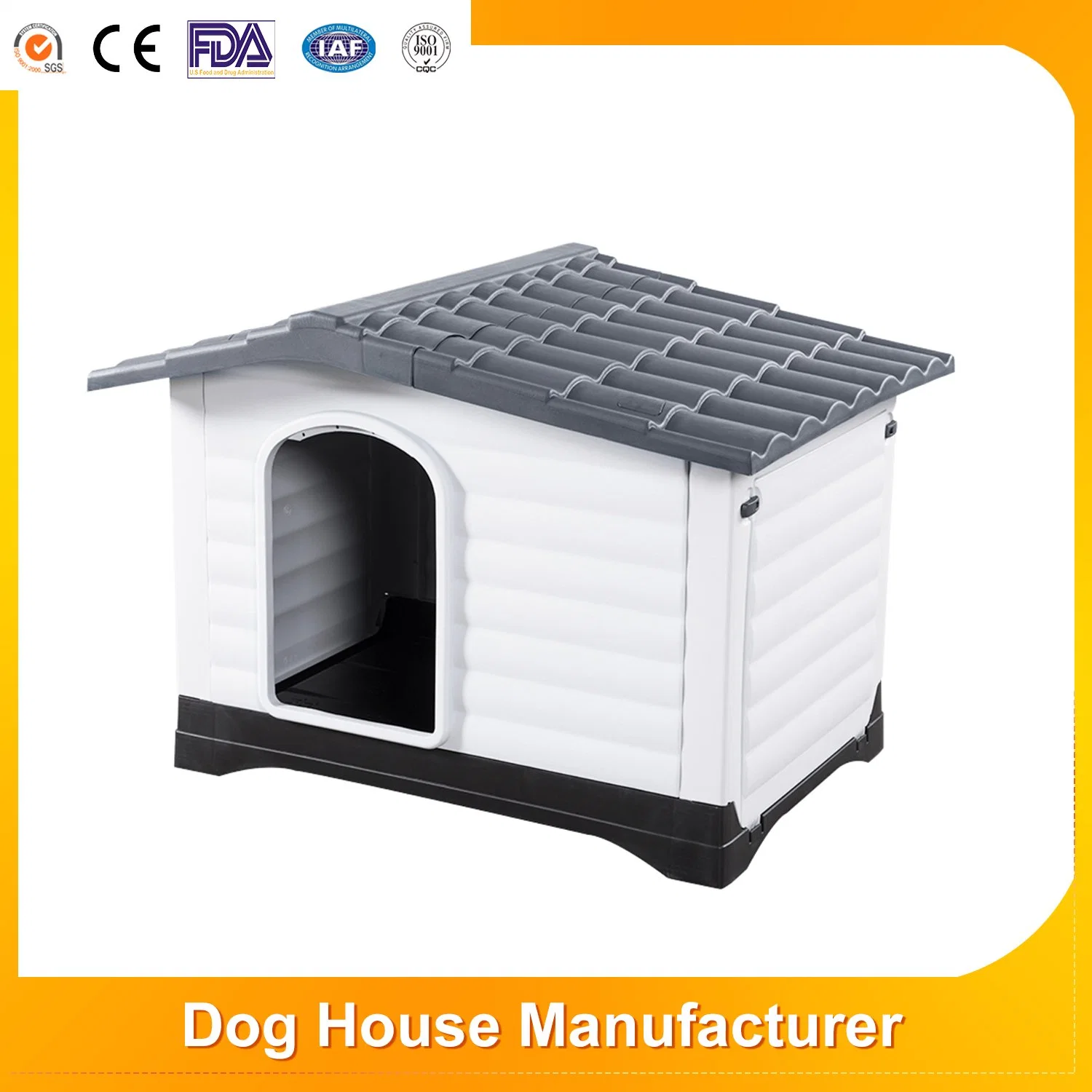 Waterproof Ventilate Pet Kennel All-Season Availability Indoor/Outdoor Plastic Pet Dog Houses for Sale