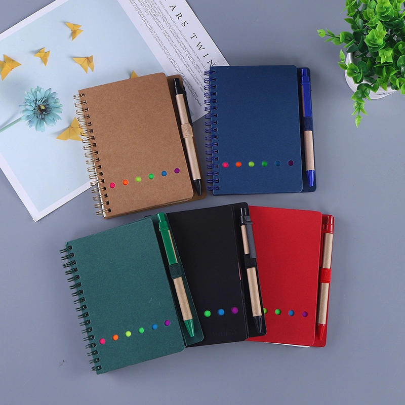 Promotional Advertising Leather Notebook Creative Sticky Note Pen Combination Notepad Set