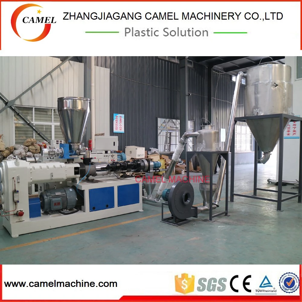PVC Hot Cutting Compounding Recycling Pelletizing Line Extruder Granulator Machine for Sale