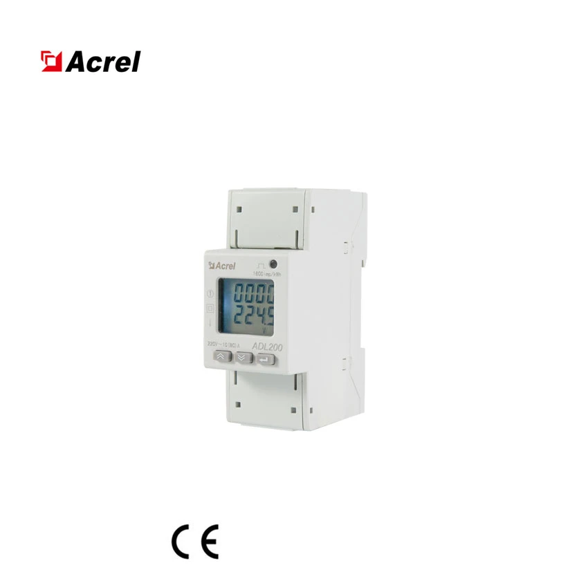 Rail DIN Acrel 2p Phase unique de l'énergie numérique compteur KWH ADL200 avec la communication RS485