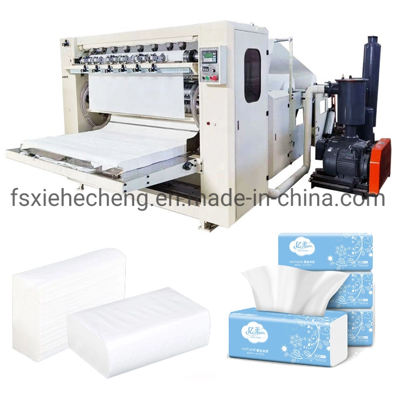 China CE Certificate Tissue Paper Machine Manufacturer V Fold N Fold Glue Lamination Hand Towel Facial Tissue Making Folding Machine with Embossing