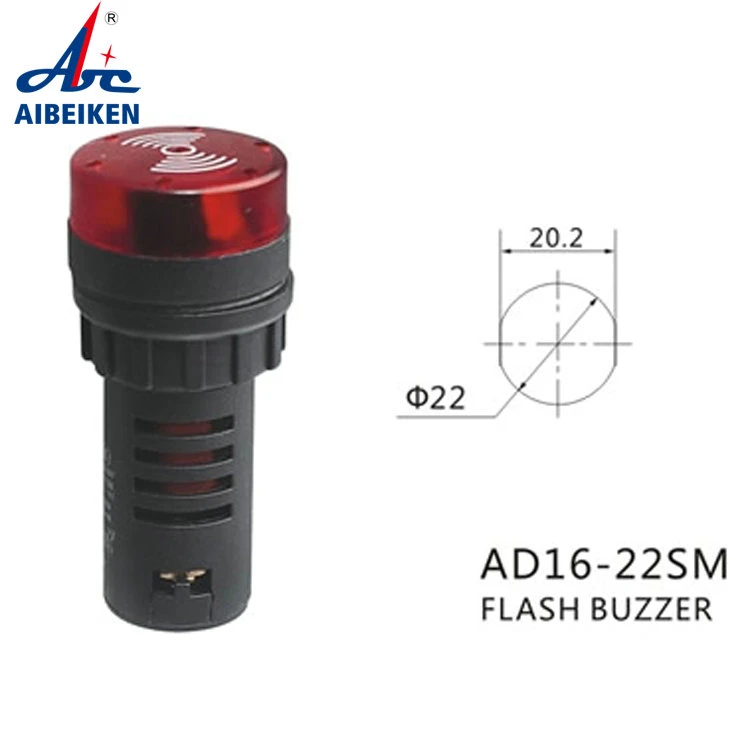 Wholesale/Supplier Price Cheap Ad16-22sm LED Indicator Light High quality/High cost performance Buzzer Bike Signal Light with Red Light