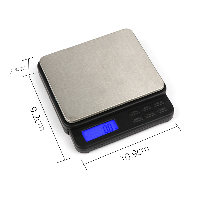 2000g 0.01g Portable Digital Weighing Diamond Pocket Jewelry Scale