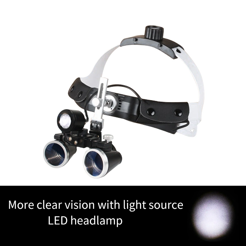 Loupe bandeau médicaux Lunettes de Projecteur à LED de chirurgie dentaire loupes binoculaires