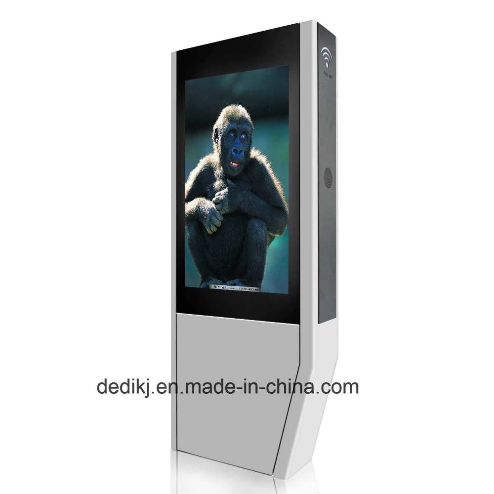 Dedi 55 65 '' Floor Standing Portrait Outdoor Digital Signage Advertising Bill Board