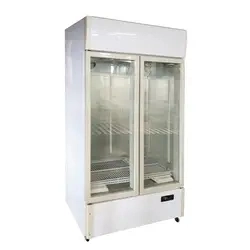 Factory OEM Transparent 650L Glass Door Refrigerator Freezer Fridge with LED Lights