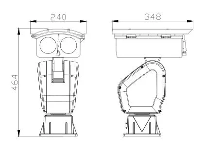 8MP 23X Korrosionsschutz Laser Thermal PTZ-Positionierer CCTV-Überwachungskamera integriert 64G Micro SD-Steckplatz, Support-Handbuch / Alarm Video