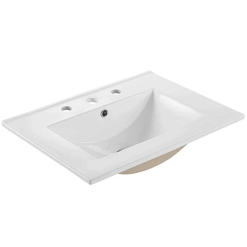 Armario de baño de sanitarios tocador lavabo rectangular de cerámica lavabo