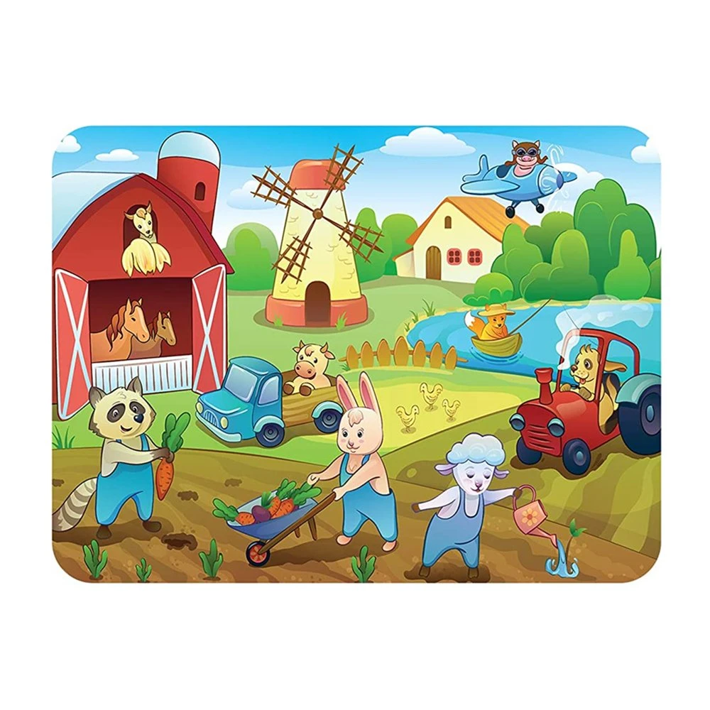 Wholesale/Supplier Sea and Farm Silicone Drawing Mats Baby Play Mat Mushie Placemat That Stick to Table