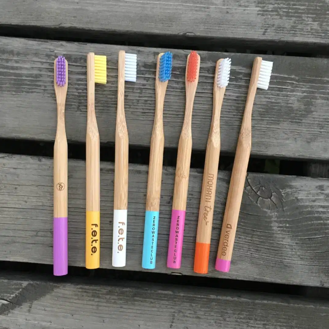 OEM Wholesale Natural Nylon 4 Biodegradable Bamboo Toothbrush